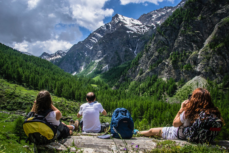 pranzo con vista in Val troncea, spettacolo natura