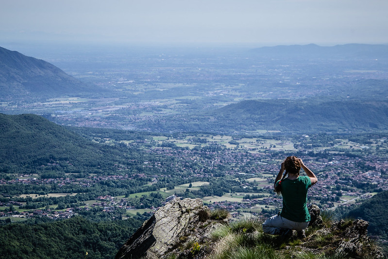 Panorama di Torino e Giaveno dal sentiero per Punta dell'Aquila